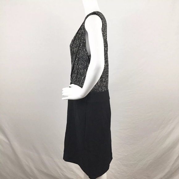 Ann Taylor LOFT career dress black snake print zip - Picture 4 of 8